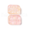 Transparent Spray Painted Glass Beads GLAA-I050-08J-2