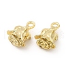 Rack Plating Alloy Rose Charms FIND-G044-27LG-1