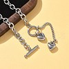 304 Stainless Steel Toggle Heart Y Necklaces for Women NJEW-M101-04P-3