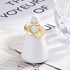 Textured Brass Cuff Finger Rings for Women RJEW-G337-29G-3