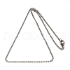 Non-Tarnish 304 Stainless Steel Cable Chain Necklace for Men Women STAS-L164A-01P-A-2