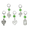 Alloy Cactus Pendant Decoration HJEW-JM01552-02-1