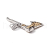 304 Stainless Steel Pendants STAS-M299-34AS-3