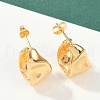 Ion Plating(IP) 304 Stainless Steel Twist Teardrop Stud Earrings EJEW-K244-18G-3