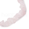 Natural Rose Quartz Chip Beaded Stretch Bracelets for Women Men BJEW-JB10647-02-4