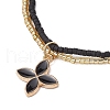 Shell Bead & Glass Seed Braided Bead Bracelets BJEW-MZ00138-02-3