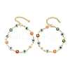 304 Stainless Steel Enamel Link Bracelets for Woman BJEW-S157-08G-4