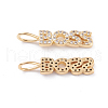 Brass Micro Pave Clear Cubic Zirconia Pendants ZIRC-L093-70G-2