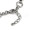 Anti-Tarnish 304 Stainless Steel Ring Link Chain Anklets AJEW-A057-02P-3