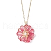 Glass Pendant Necklaces NJEW-MZ00112-5