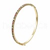 Colorful Cubic Zirconia Classic Tennis Bangle BJEW-S141-04G-NF-2