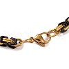 201 Stainless Steel Byzantine Chain Bracelets BJEW-B078-62G-3