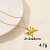 304 Stainless Steel Butterfly Pendant Necklaces CV0613-10-1