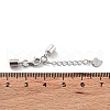 Anti-Tarnish Rhodium Plated 925 Sterling Silver Curb Chain Extender STER-G039-04B-P-3