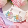 Flower Wire Wrapped Natural Selenite Beads Pendant Decoration HJEW-TA00222-2