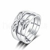 3Pcs Brass Rings PW-WGC3339-01-1