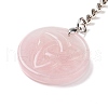 Natural Rose Quartz Trinity Knot Pendant Keychain KEYC-E038-02P-04-4