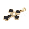 Ion Plating(IP) 304 Stainless Steel Enamel Rhinestone Pendants STAS-Q325-05B-G-2