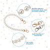8Pcs 8 Styles White Acrylic Round Beads Bag Handles FIND-TA0001-40-4