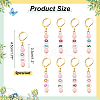 9Pcs 9 Style Number Acrylic Pendant Stitch Markers HJEW-AB00721-2