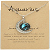 Alloy Pave Glass Moon Constellation Pendant Necklaces for Women FS-WG3B9B3-11-1