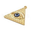 Alloy Egyptian Pyramid Eye Pendants PALLOY-K021-04G-2