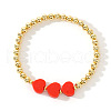 Bohemian Style Round Brass Beads Stretch Bracelets DP7684-2-2