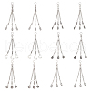 AHADERMAKER 12Pcs 6 Style Tibetan Style Alloy Curb Chain Tassel Big Pendants FIND-GA0002-79-1