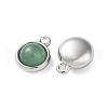 Natural Green Aventurine Half Round Charms STAS-L022-397B-P-2