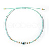 Bohemian Glass Seed Beaded Braided Bead Bracelets EZ3029-11-1