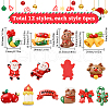 SUNNYCLUE 72Pcs 12 Styles Christmas Plastic Cabochons FIND-SC0011-30-2