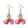 304 Stainless Steel Glass Dangle Earrings EJEW-MZ00433-02-2
