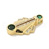 Brass Micro Pave Cubic Zirconia Pendants KK-B124-05G-01-2