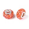 Opaque Resin European Beads RESI-T057-29J-2