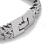 Non-Tarnish 304 Stainless Steel W Link Chain Bracelets for Women Men BJEW-Q343-03P-3