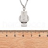 304 Stainless Steel Polymer Clay Rhinestone Rctangle Pendant Necklaces NJEW-U023-02P-5