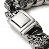 304 Stainless Steel Cuban Link Chain Bracelets for Women Men BJEW-Q341-06D-AS-3