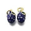 Brass Enamel Pendants KK-P295-46G-1