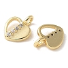 Brass Micro Pave Clear Cubic Zirconia Pendants KK-Q031-44G-03-2
