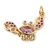 Rack Plating Brass Micro Pave Cubic Zirconia Pendants X-KK-P241-08G-1