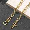 304 Stainless Steel Teardrop Link Chain Necklaces for Women NJEW-R012-02G-3