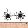 Natural Obsidian Spider Web Pendants G-Q163-09AS-02-3