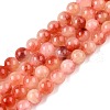 Dyed Natural White Jade Beads Strands G-T138-6mm-210-18-4