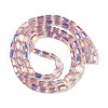 Electroplate Glass Beads Strands GLAA-Q101-02A-AB08-2