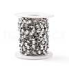 Non-Tarnish 304 Stainless Steel Flat Round Link Chains CHS-A008-01P-B-3