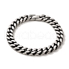 304 Stainless Steel Cuban Link Chain Bracelets for Women Men BJEW-Q341-15G-AS-1