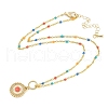 Brass Pendant Necklaces NJEW-R006-01G-03-2