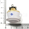 Opaque Resin Puppy Pendants RESI-G095-01A-3