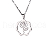 Non-Tarnish Stainless Steel Pendant Necklaces PW-WG57218-10-1