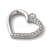304 Stainless Steel Rhinestone Pendants STAS-L081-003P-2
